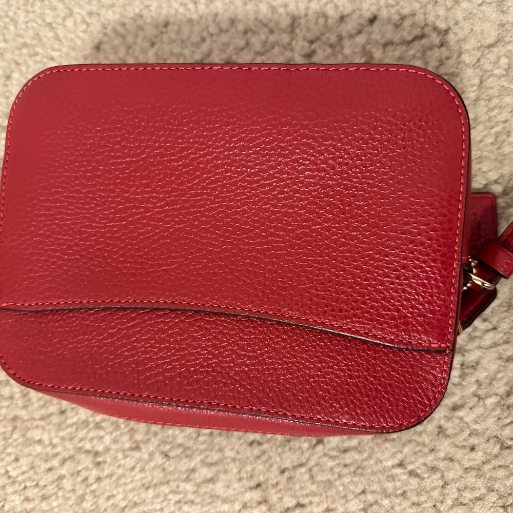 Red Leather Coach Side Bag - Picture 10 of 14